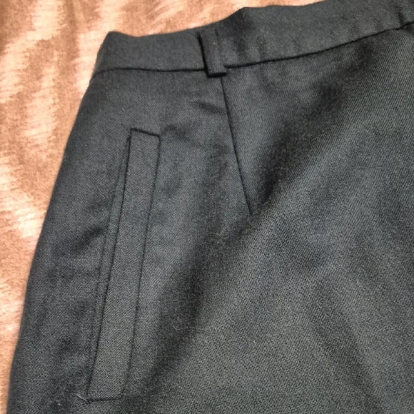 Vintage Rafaella Dark Green Wool Straight Maxi Skirt Size 16 - Picture 5 of 10
